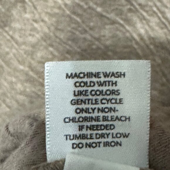 J. Jill sz XL taupe scoop neck cotton textured long sleeve comfy neutral tunic - Picture 6 of 7